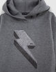 Pull gris tricot maxi badge éclair garçon-2
