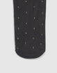 Dunkel marineblaue Mädchenstrumpfhose mit Blitzprint-2