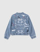 Bomber jean light blue estampado espalda ni&ntilde;a-3