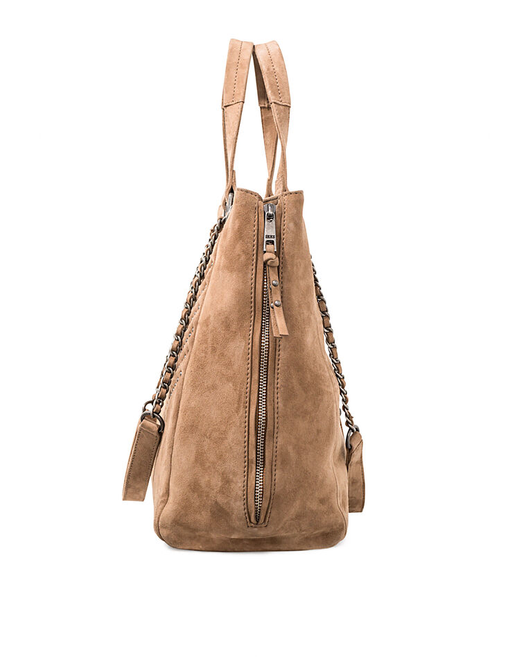 Women’s THE SAND 1440 ROCK suede chevron quilted tote bag-6