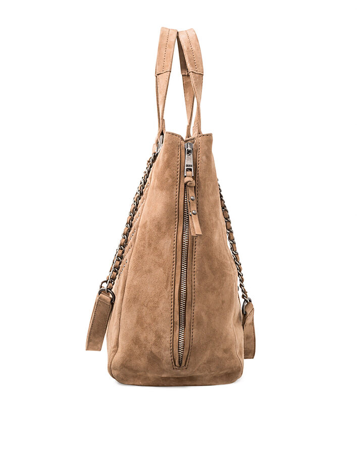 Women’s THE SAND 1440 ROCK suede chevron quilted tote bag - IKKS
