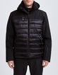 Men’s black mixed-fabric IKKS x DUVILLARD padded jacket-1
