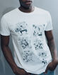 Weißes Herren-T-Shirt bio mit Hip-Hop-Comic-1