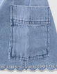 Girls’ blue denim cargo-style skirt with pockets-7