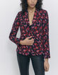 Americana roja floral rock mujer-1