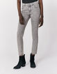 Women’s grey studded mid-high waist 7/8 slim jeans-4