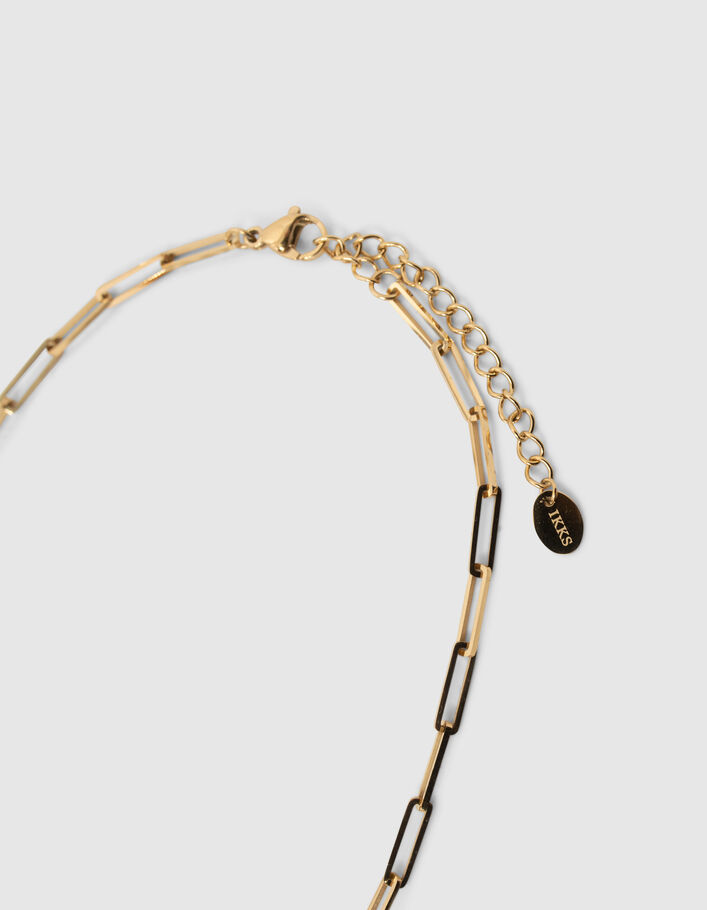 Collier ras-de-cou noir et doré perles Heishi Femme - IKKS