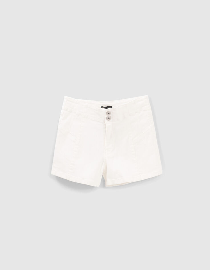 Shorts slim blancos tiro alto niña-1