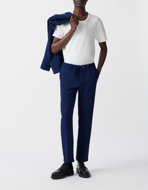 Men's indigo seersucker jogpants - IKKS
