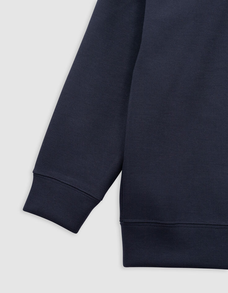 Jongenssweatshirt marine poloshirt in ecru tekst rug-5