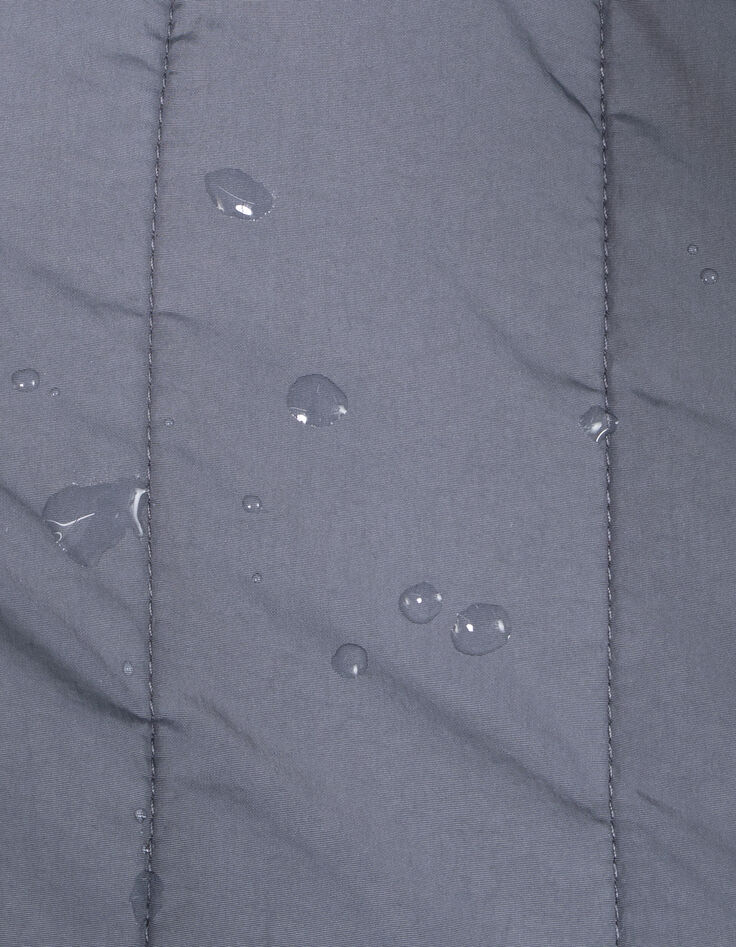 Blauwe doorstikte pufferjas fluwelen kraag jongens-8 Blauwe doorstikte pufferjas fluwelen kraag jongens-8