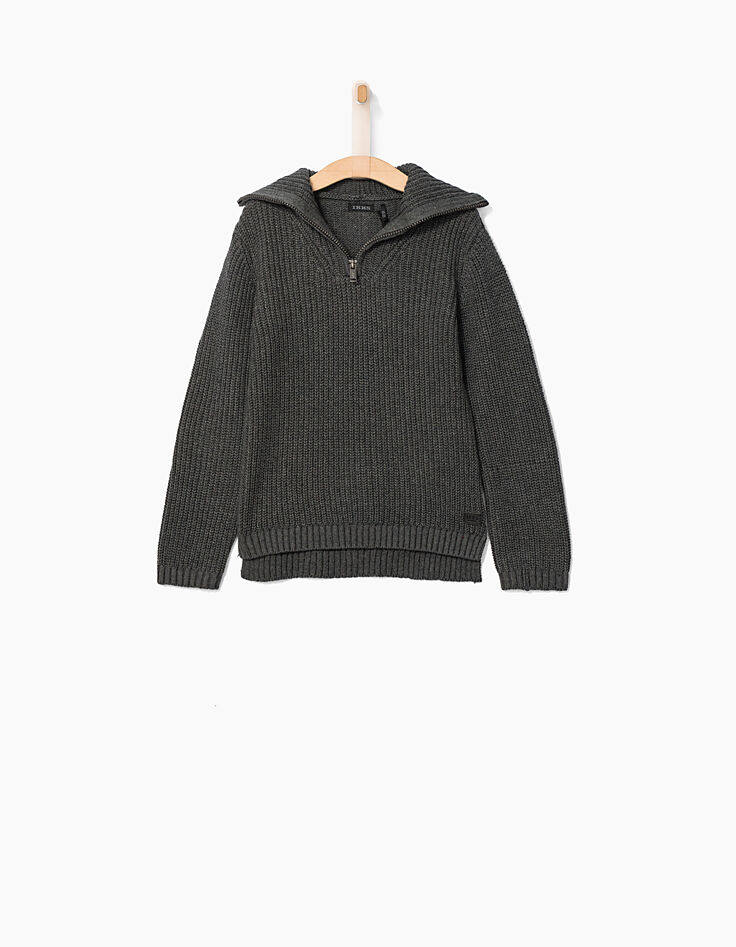 Pull camionneur gris garçon -2