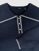 Jersey azul marino de punto con cuello marinero para ni&ntilde;a-3