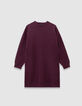 Robe pull bordeaux tricot fille-4