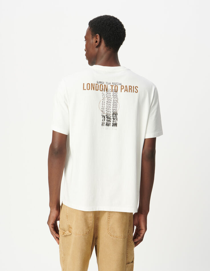T-shirt blanc maxi visuel dos Homme-3