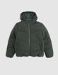 Doudoune 2-en-1 kaki avec gilet sherpa fille-5