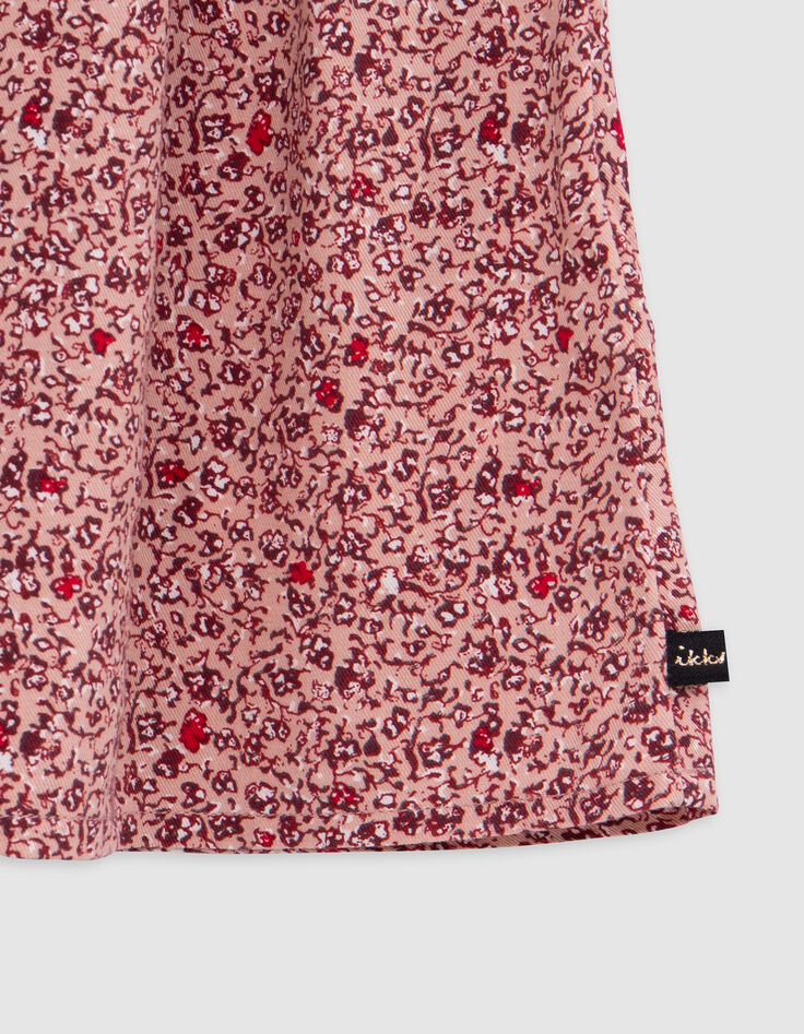 Robe rose imprimé fleuri fille-8