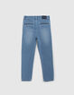 Boys’ blue STRAIGHT jeans with piped pockets-3