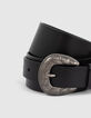 Women’s black belt with Western buckle-2