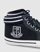 Baskets navy et gris à blasons bébé garçon -5
