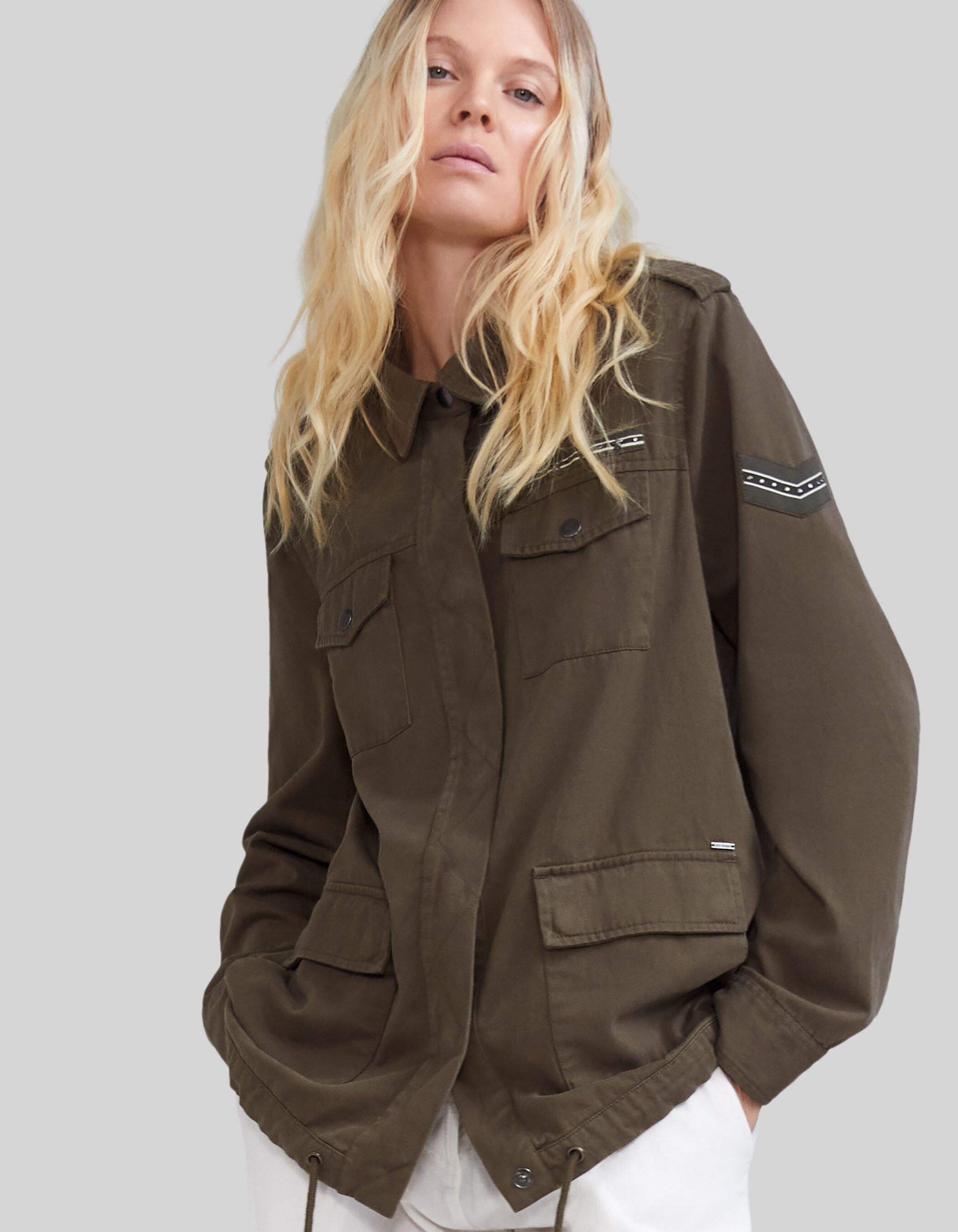 Veste kaki saharienne femme outlet