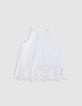 Loose top white lace embroidery Women-5
