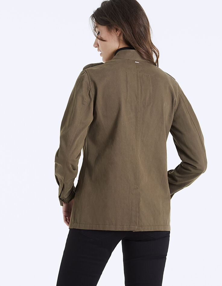 Parka saharienne broderies bijoux femme-4