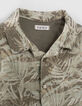 Baby boys’ khaki jungle print mixed fabric shirt-3
