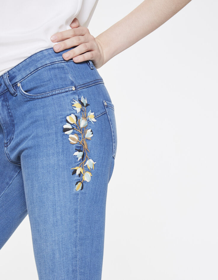Jean slim brodé femme-2