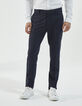 Pantal&oacute;n de traje SLIM azul oscuro falso liso Hombre-6