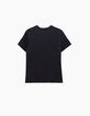 Tee-shirt noir avec palmier cadre brodé garçon -4
