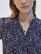 Kurz&auml;rmeliges Damenvoiletop mit Metallic-Paisley-Print-5