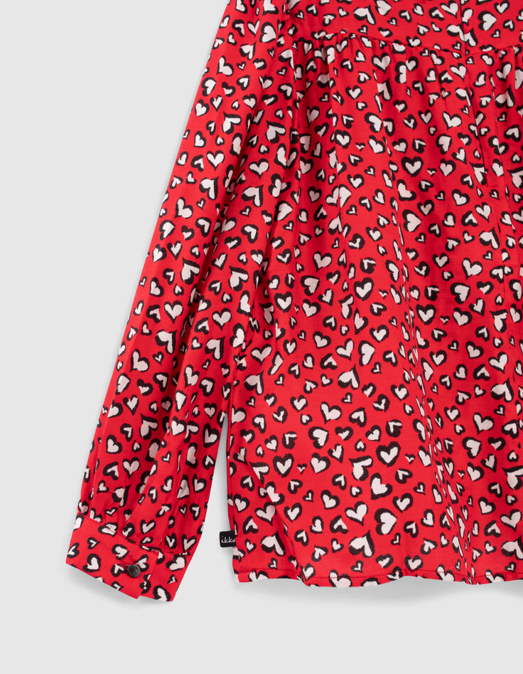 Blusa roja corazones mini me niña-7