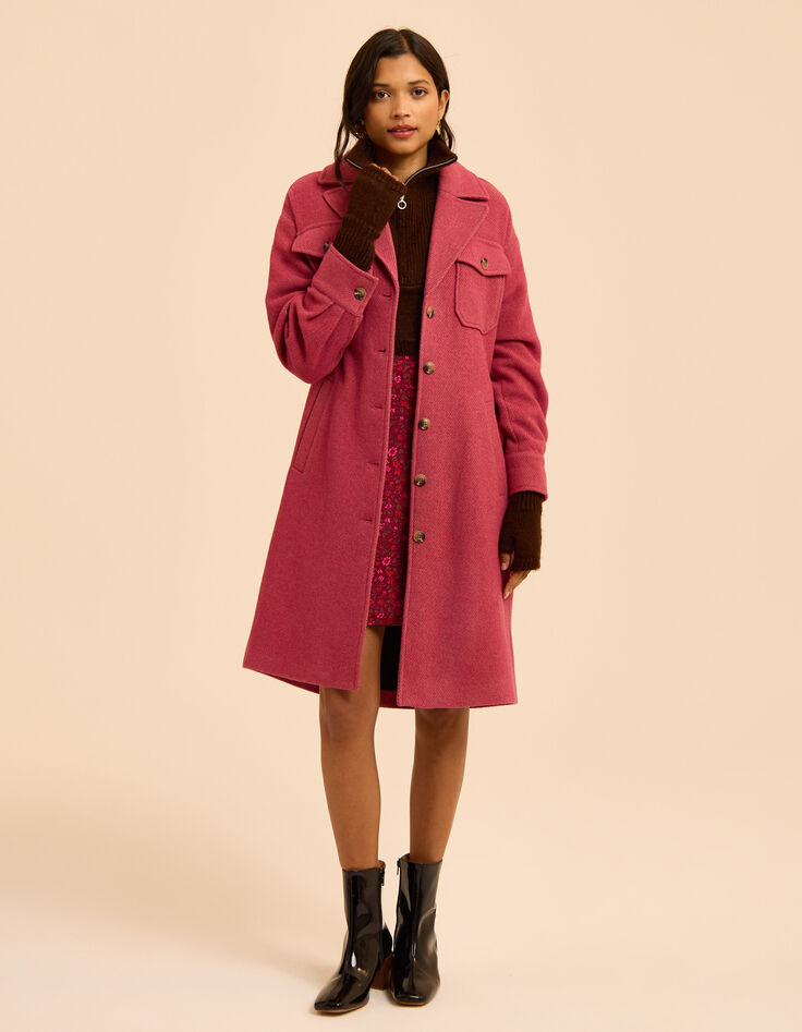 Robe rose imprim&eacute; floral I.Code-8