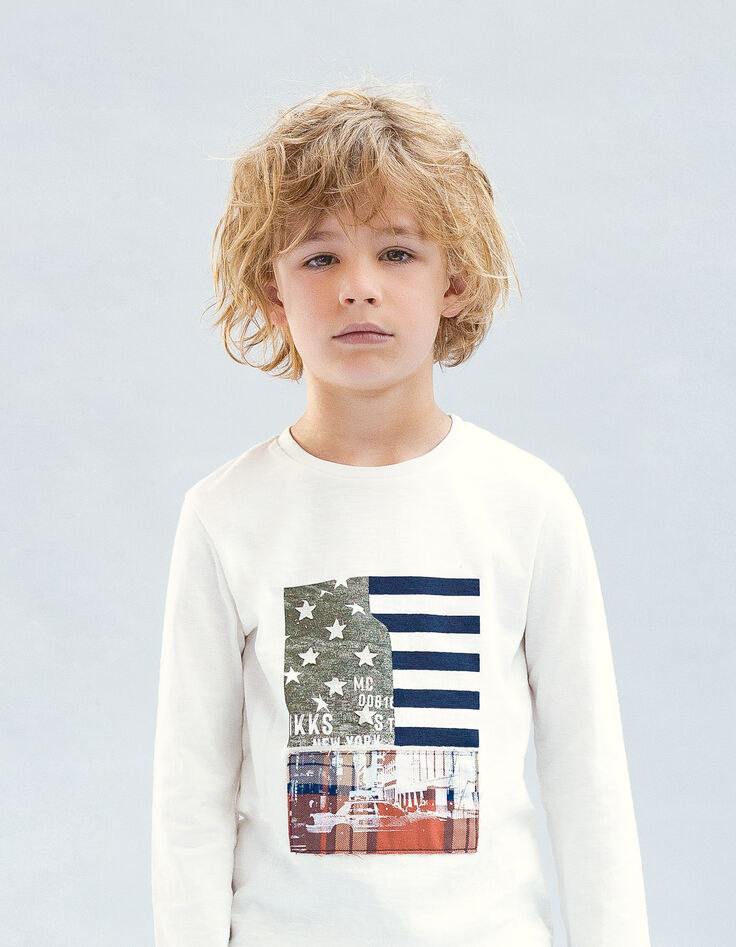 T-shirt &eacute;cru visuel drapeau gar&ccedil;on-7