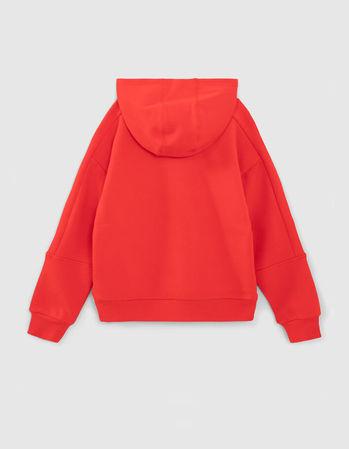Sudadera roja maxi logo goma niño-4