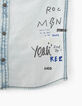 Boys’ bleach blue printed denim shirt -5