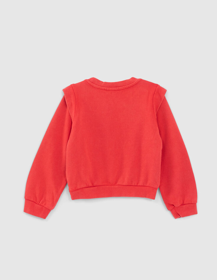 Rode sweater geborduurde sterren meisjes-3