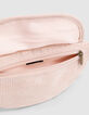 Sac banane rose velours c&ocirc;tel&eacute; brod&eacute; recycl&eacute; fille-7