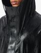 Men&rsquo;s black rubber nylon hooded parka-5