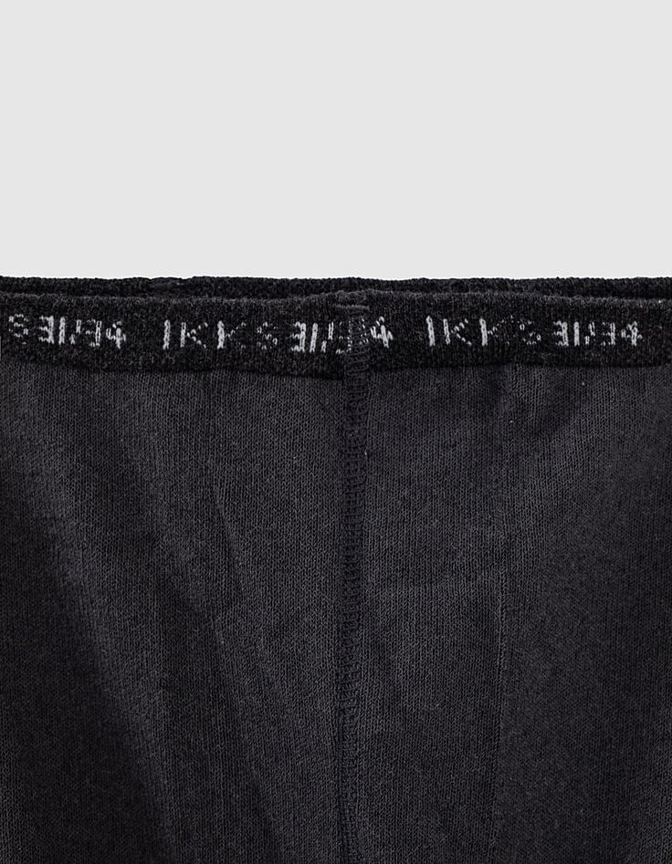 Collants gris chiné anthracite en tricot motifs éclairs fille-2