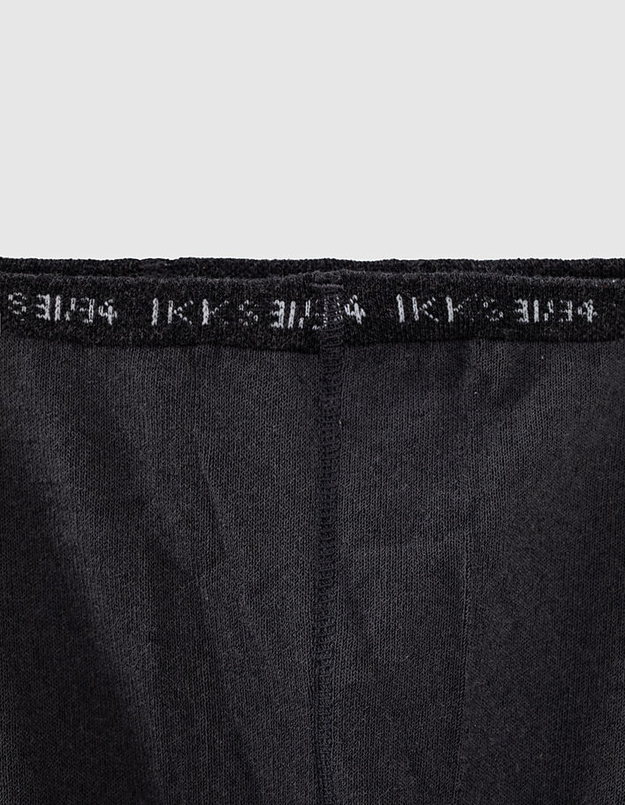 Girls’ charcoal grey marl knitted tights+lightning - IKKS