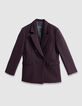 Mujer Chaqueta oversize burdeos de doble botonadura-1