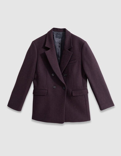 Mujer Chaqueta oversize burdeos de doble botonadura - IKKS