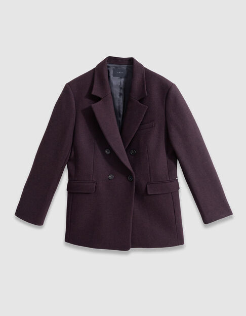 Mujer Chaqueta oversize burdeos de doble botonadura - IKKS