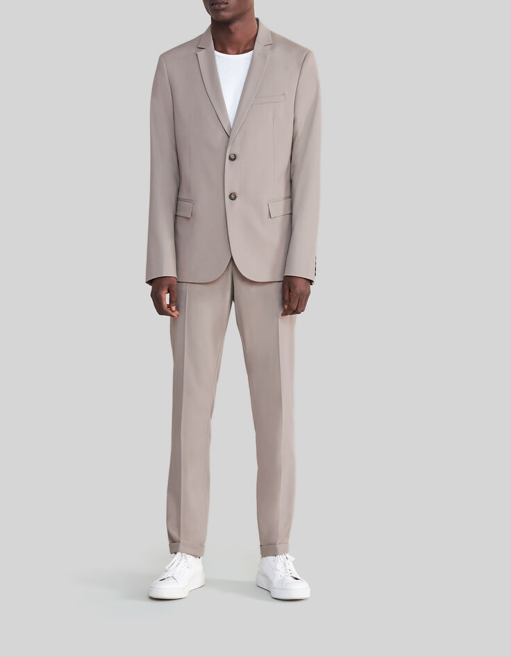 Men’s beige TRAVEL SUIT suit jacket-7