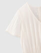 Girls' ecru lace-edged Ecovero® playsuit-6