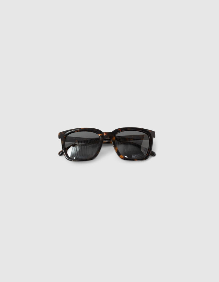 Lunettes solaires écailles style rectangle Homme-5