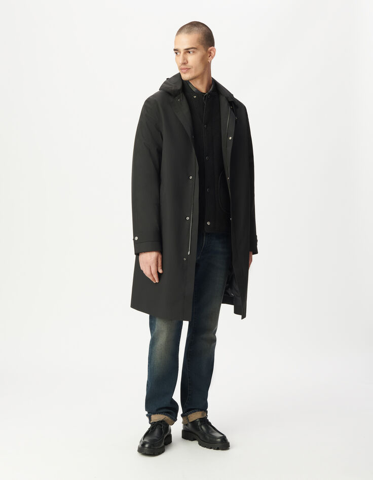 Schwarzer 2-in-1-Parka für Herren-1 Schwarzer 2-in-1-Parka für Herren-1