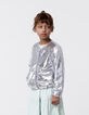 Bomber silver sequins brodés fille-1